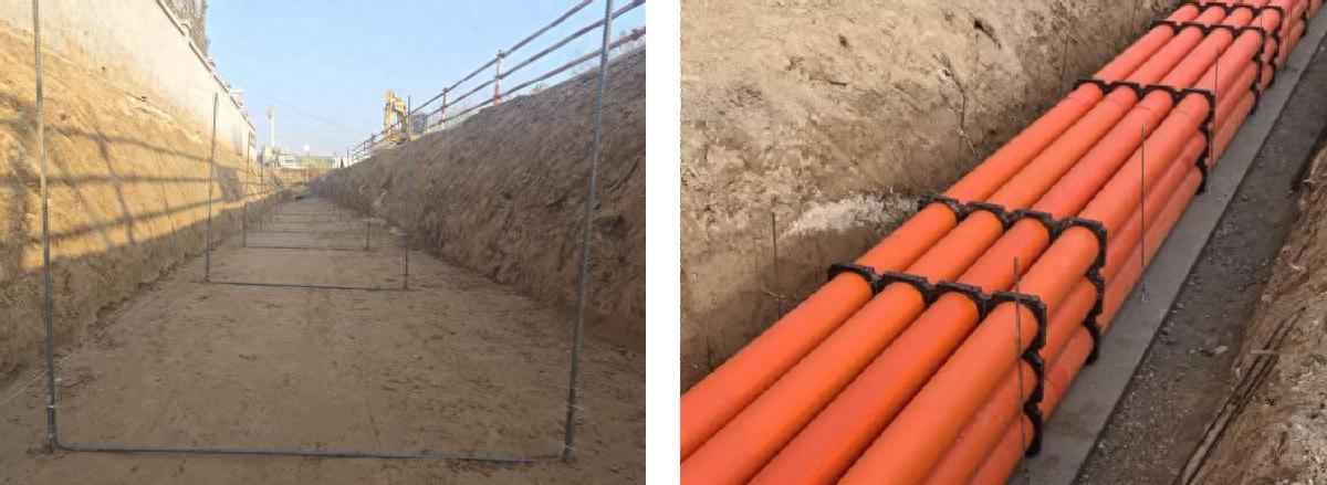 电力排管回填材料 电力排管施工工艺——混凝土包封的多层管道施工